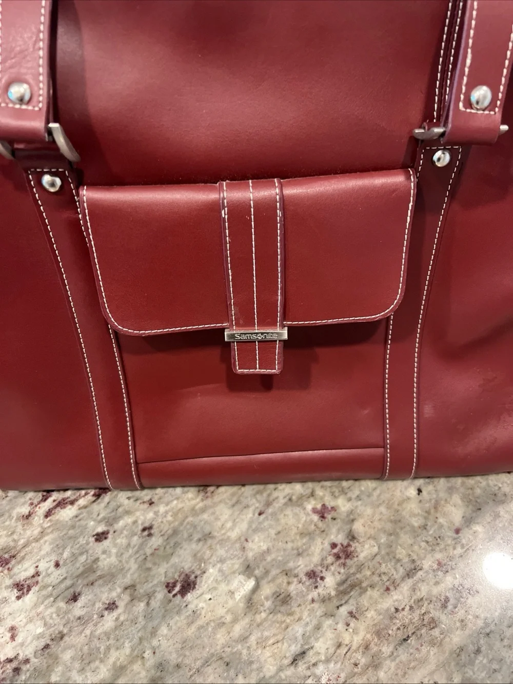 Vintage samsonite luggage/laptop bag -Burgundy